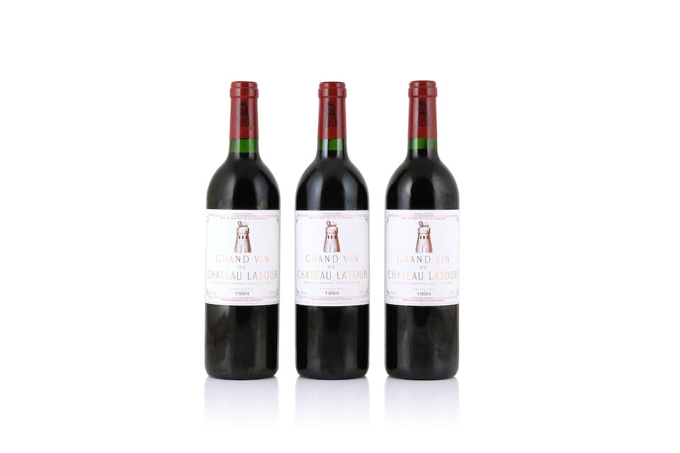Château Latour, 1994 (3 x 750ml): Château Latour, 1994 (3 x 750ml) Region: Pauillac Label: lightly bin-soiled labels - 1 nicked For further information on this lot please visit Bonhams.com For further information about this