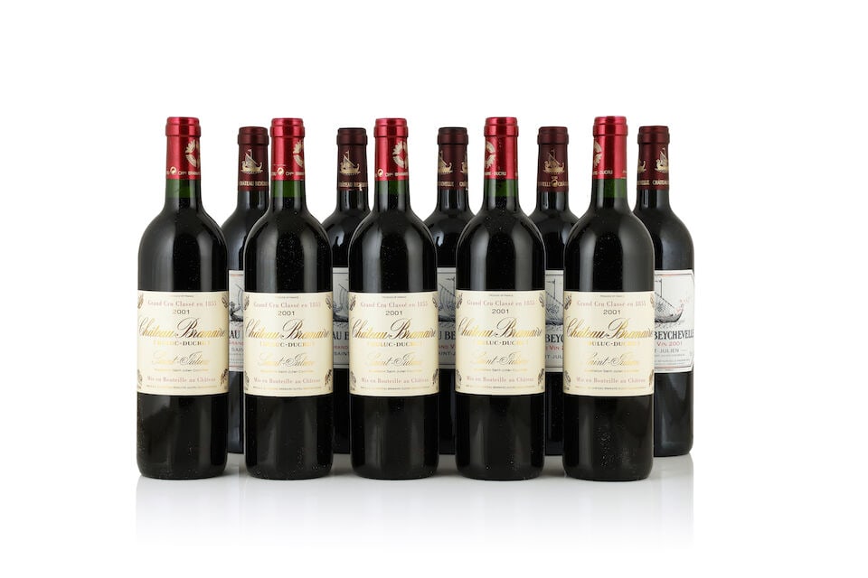 Château Branaire-Ducru, 2001 (5 x 750ml) Château Beychevelle, 2001 (2 x 750ml) Ch...: Château Branaire-Ducru, 2001 (5 x 750ml) Region: St. Julien Château Beychevelle, 2001 (2 x 750ml) Region: St. Julien Château Beychevelle, 2005 (3 x 750ml) Region: St. Julien Croix de