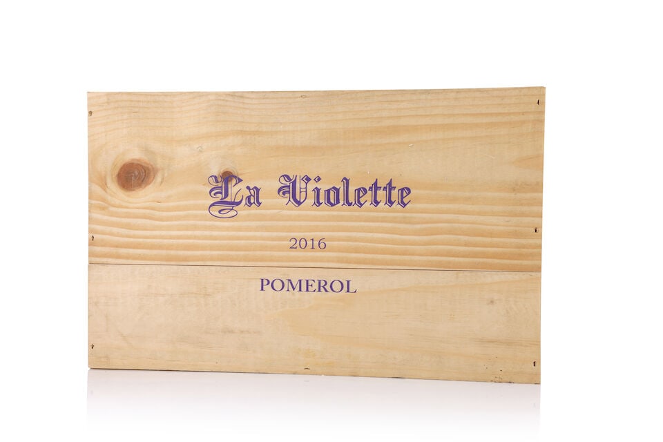 Château La Violette, 2016 (6 x 750ml): Château La Violette, 2016 (6 x 750ml) Region: Pomerol Packaging: original wooden case This lot is subject to the following lot symbols: Δ Δ VAT at the prevailing rate on Hammer Price