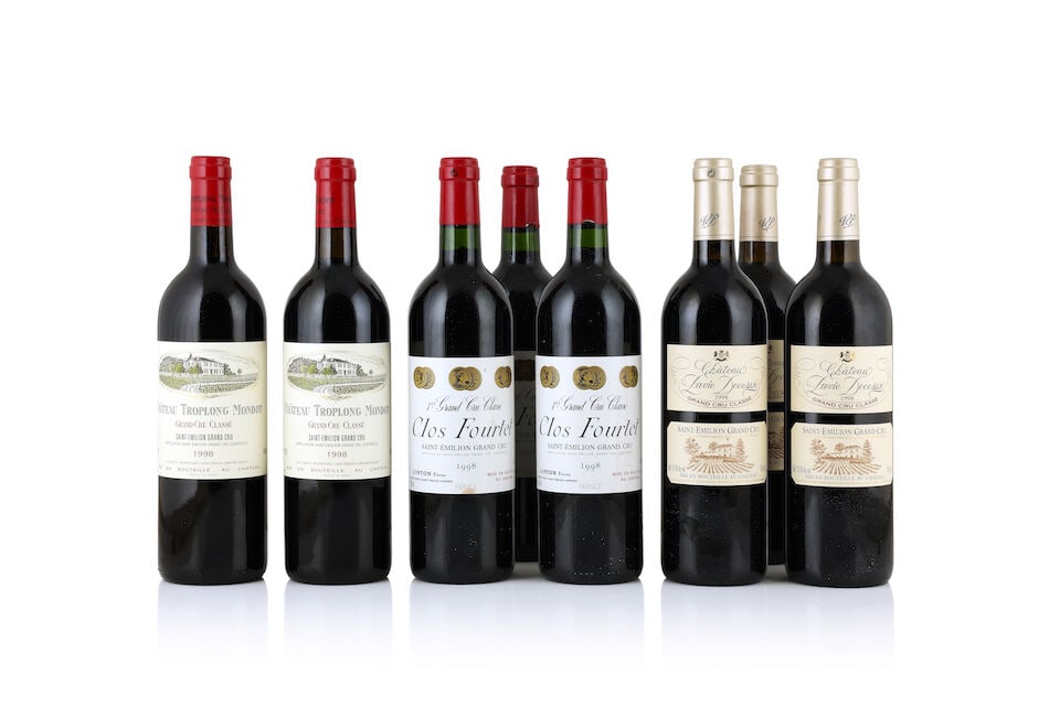 Château Pavie Decesse, 1998 (3 x 750ml) Château Troplong Mondot, 1998 (2 x 750ml) Clos...: Château Pavie Decesse, 1998 (3 x 750ml) Region: St. Emilion Château Troplong Mondot, 1998 (2 x 750ml) Region: St. Emilion Clos Fourtet, 1998 (3 x 750ml) Region: St. Emilion Capsule: