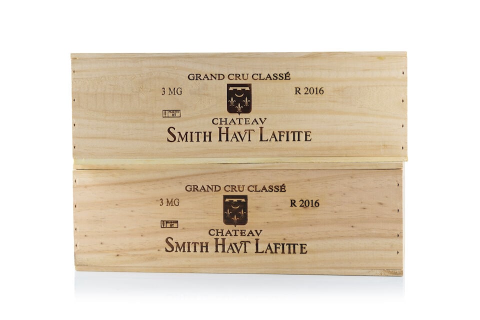 Château Smith Haut Lafitte, 2016 (6 x 1500ml): Château Smith Haut Lafitte, 2016 (6 x 1500ml) Region: Pessac Léognan Packaging: 2 x original wooden cases This lot is subject to the following lot symbols: Δ Δ VAT at the