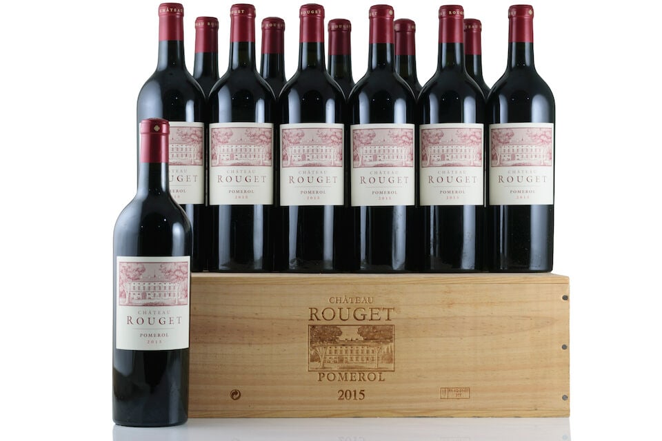 Château Rouget, 2015 (3 x 3000ml) Château Rouget, 2015 (12 x 750ml): Château Rouget, 2015 (3 x 3000ml) Region: Pomerol Packaging: original wooden case Château Rouget, 2015 (12 x 750ml) Region: Pomerol Packaging: original wooden case This lot is subject to