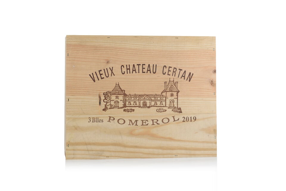 Vieux Château Certan, 2019 (3 x 750ml): Vieux Château Certan, 2019 (3 x 750ml) Region: Pomerol Packaging: original wooden case This lot is subject to the following lot symbols: Δ Δ VAT at the prevailing rate on Hammer Price