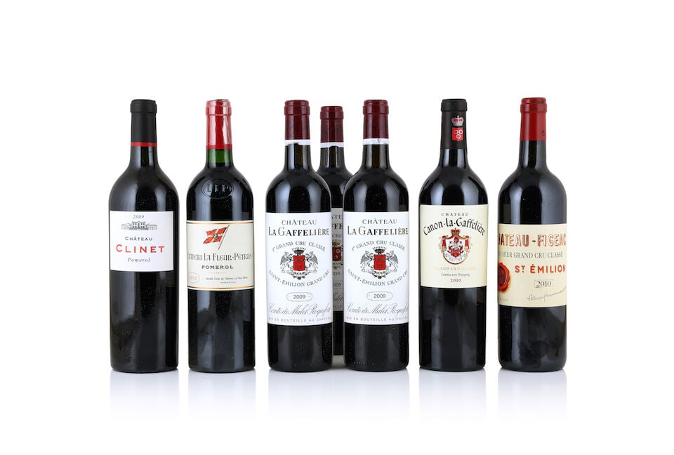 Château La Gaffelière, 2009 (3 x 750ml) Château Clinet, 2009 (1 x 750ml) Ch...: Château La Gaffelière, 2009 (3 x 750ml) Region: St. Emilion Château Clinet, 2009 (1 x 750ml) Region: Pomerol Château La Fleur-Pétrus, 2010 (1 x 750ml) Region: