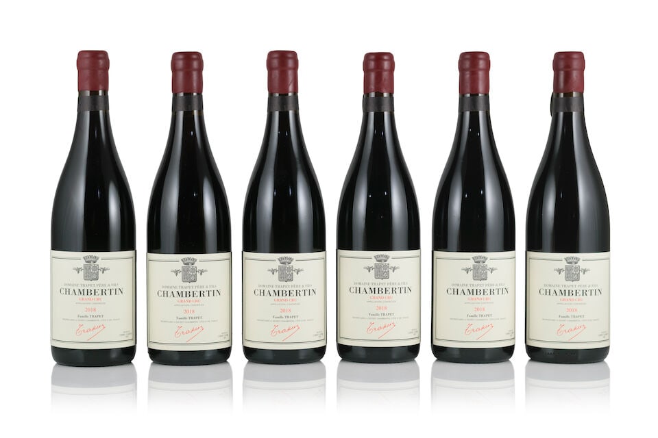 Domaine Trapet, Chambertin, 2018 (6 x 750ml): Domaine Trapet, Chambertin, 2018 (6 x 750ml) Region: Côte de Nuits Packaging: original carton This lot is subject to the following lot symbols: Δ Δ VAT at the prevailing rate on Hammer