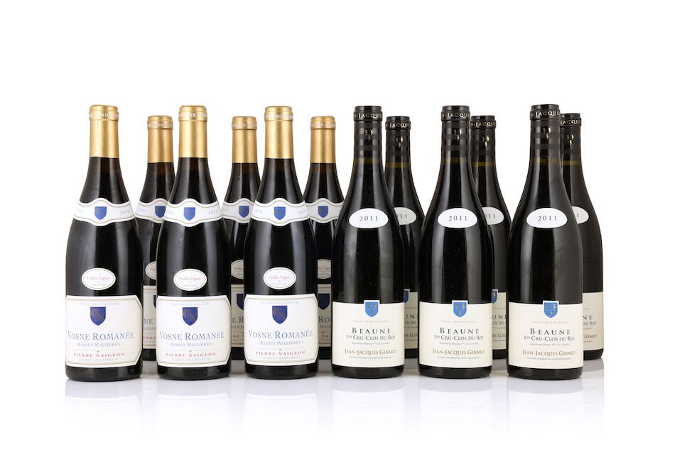 Pierre Naigeon, Vosne-Romanée Baisses Maizières Vieilles Vignes, 2010 (6 x 750ml) Jea...: Pierre Naigeon, Vosne-Romanée Baisses Maizières Vieilles Vignes, 2010 (6 x 750ml) Region: Côte de Nuits Jean-Jacques Girard, Beaune 1er Cru Clos du Roi, 2011 (9 x 750ml) Region:
