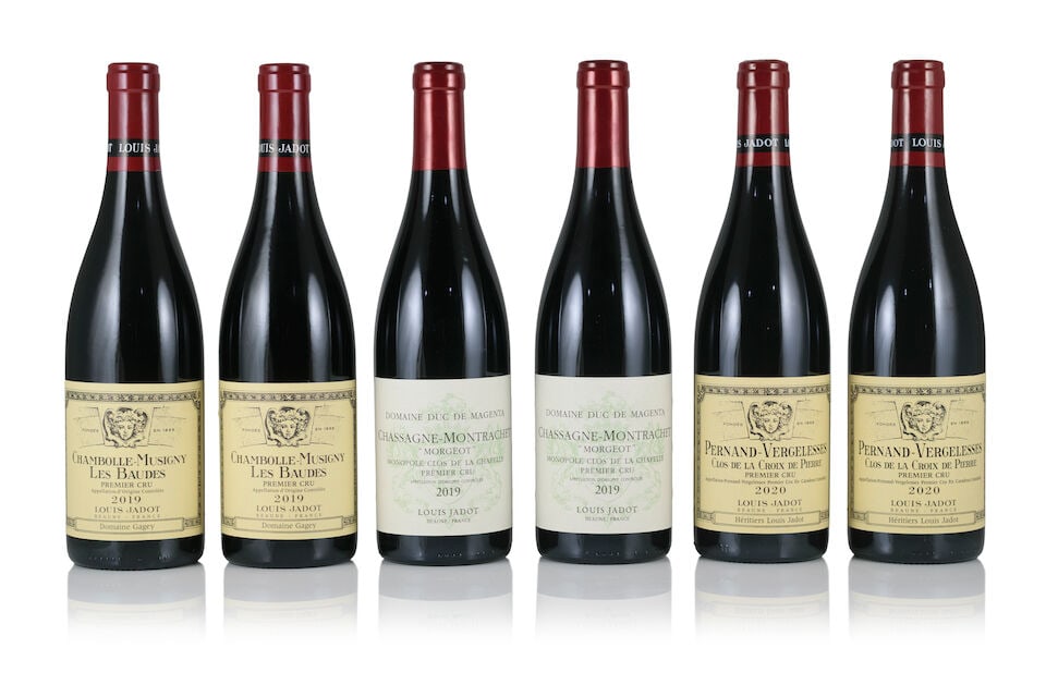 Domaine Gagey, Louis Jadot, Chambolle-Musigny 1er Cru Les Baudes, 2019 (6 x 750ml) Domaine Duc d...: Domaine Gagey, Louis Jadot, Chambolle-Musigny 1er Cru Les Baudes, 2019 (6 x 750ml) Region: Côte de Nuits Packaging: original carton Domaine Duc de Magenta, Louis Jadot, Chassagne-Montrachet 1er