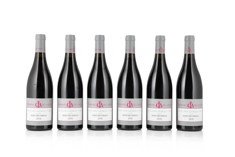 Domaine de l'Arlot, Nuits St. Georges 1er Cru Cuvée Mont des Oiseaux, 2018 (6 x 750ml): Domaine de l'Arlot, Nuits St. Georges 1er Cru Cuvée Mont des Oiseaux, 2018 (6 x 750ml) Region: Côte de Nuits Packaging: original carton This lot is subject to the following lot symbols: [