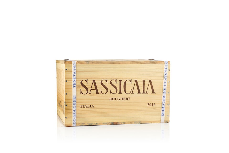 Sassicaia, 2016 (6 x 750ml): Sassicaia, 2016 (6 x 750ml) Region: Tuscany Packaging: original wooden case For further information on this lot please visit Bonhams.com For further information about this lot please visit the lot