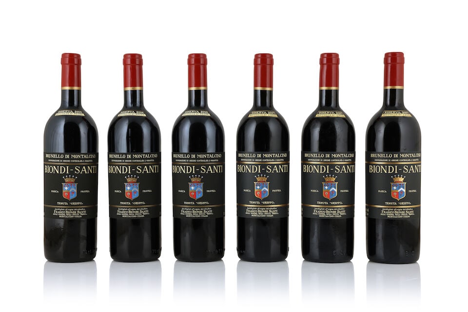 Biondi Santi, Brunello di Montalcino Riserva, 2007 (3 x 750ml) Biondi Santi, Brunello di Montal...: Biondi Santi, Brunello di Montalcino Riserva, 2007 (3 x 750ml) Region: Tuscany Packaging: original carton Biondi Santi, Brunello di Montalcino Riserva, 2006 (6 x 750ml) Region: Tuscany Packaging: orig