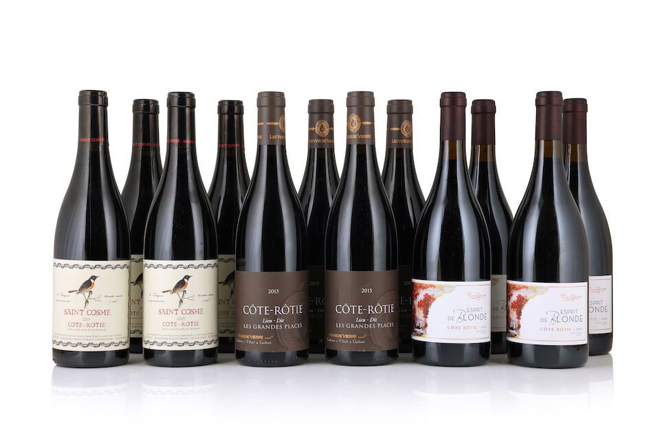 Les Vins de Vienne, Côte-Rôtie Lieu-Dit, Les Grandes Places, 2015 (6 x 750ml) Châ...: Les Vins de Vienne, Côte-Rôtie Lieu-Dit, Les Grandes Places, 2015 (6 x 750ml) Region: Rhône Château de Saint-Cosme Côte-Rôtie, 2015 (6 x 750ml) Region: Rhône Label: