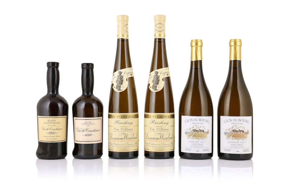 Domaine Huet, Vouvray, Clos du Bourg Demi-Sec, 2005 (6 x 750ml) Klein Constantia, Vin de Consta...: Domaine Huet, Vouvray, Clos du Bourg Demi-Sec, 2005 (6 x 750ml) Region: Loire Klein Constantia, Vin de Constance, 2005 (2 x 500ml) Region: Constantia, South Africa Domaine Weinbach, Riesling