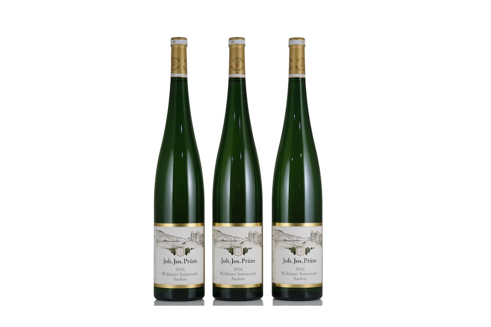 Joh. Jos. Prüm, Wehlener Sonnenuhr Riesling Auslese Goldkapsel, 2016 (3 x magnums): Joh. Jos. Prüm, Wehlener Sonnenuhr Riesling Auslese Goldkapsel, 2016 (3 x magnums) Region: Germany Packaging: 3 x original cartons This lot is subject to the following lot symbols: Δ Δ
