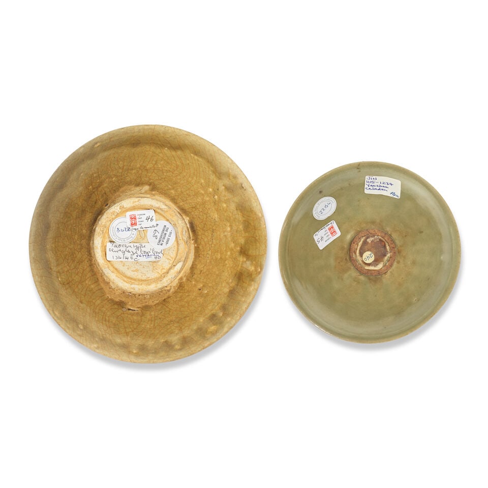A YAOZHOU 'BOYS' BOWL AND AN ANNAMESE OLIVE-GLAZED 'BOYS' BOWL Jin Dynasty and Vietnam, 13th/14t... - 2