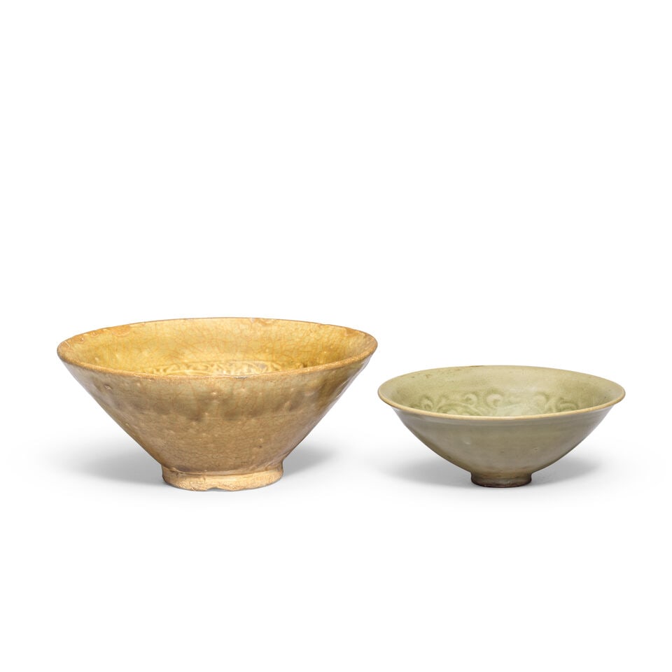 A YAOZHOU 'BOYS' BOWL AND AN ANNAMESE OLIVE-GLAZED 'BOYS' BOWL Jin Dynasty and Vietnam, 13th/14t... - 3