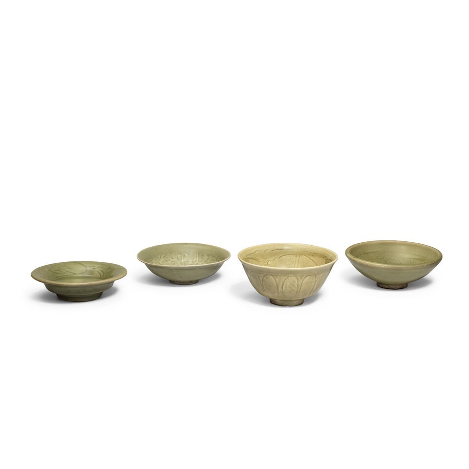 FOUR VARIOUS CARVED AND MOULDED YAOZHOU DISHES Northern Song Dynasty (4) - 3