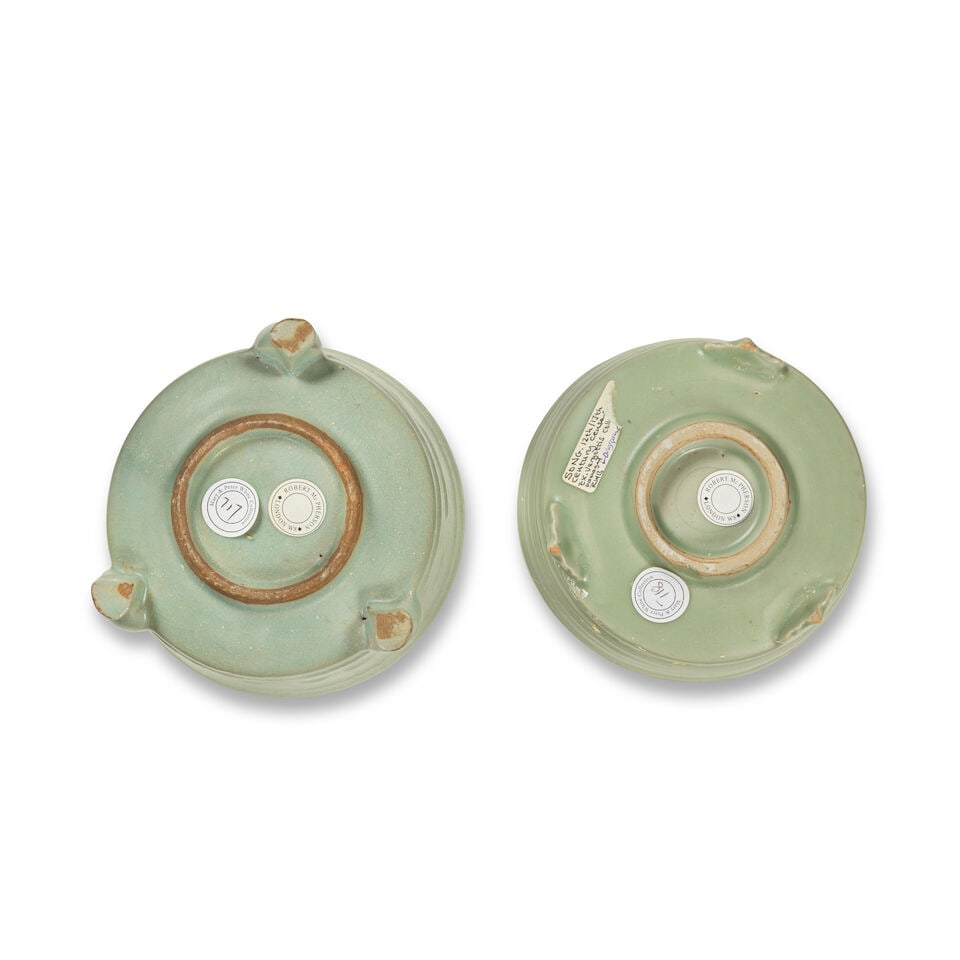 TWO LONGQUAN CELADON INCENSE BURNERS Song Dynasty (2) - 2