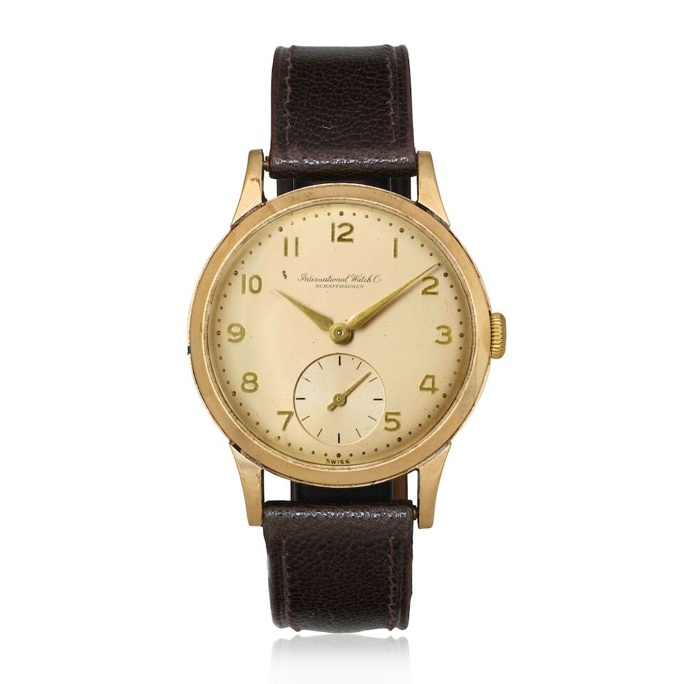 International Watch Co. A 9K gold manual wind wristwatch London Hallmark for 1961 (1 of 3)