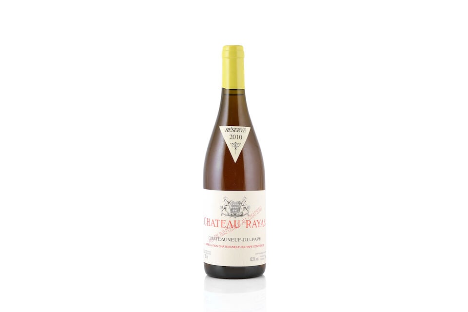 Château Rayas, Châteauneuf-du-Pape Blanc, 2010 (1 x 750ml): Château Rayas, Châteauneuf-du-Pape Blanc, 2010 (1 x 750ml) Region: Rhône Valley Label: creased Notes: deeper colour This lot is subject to the following lot symbols: Δ Δ VAT