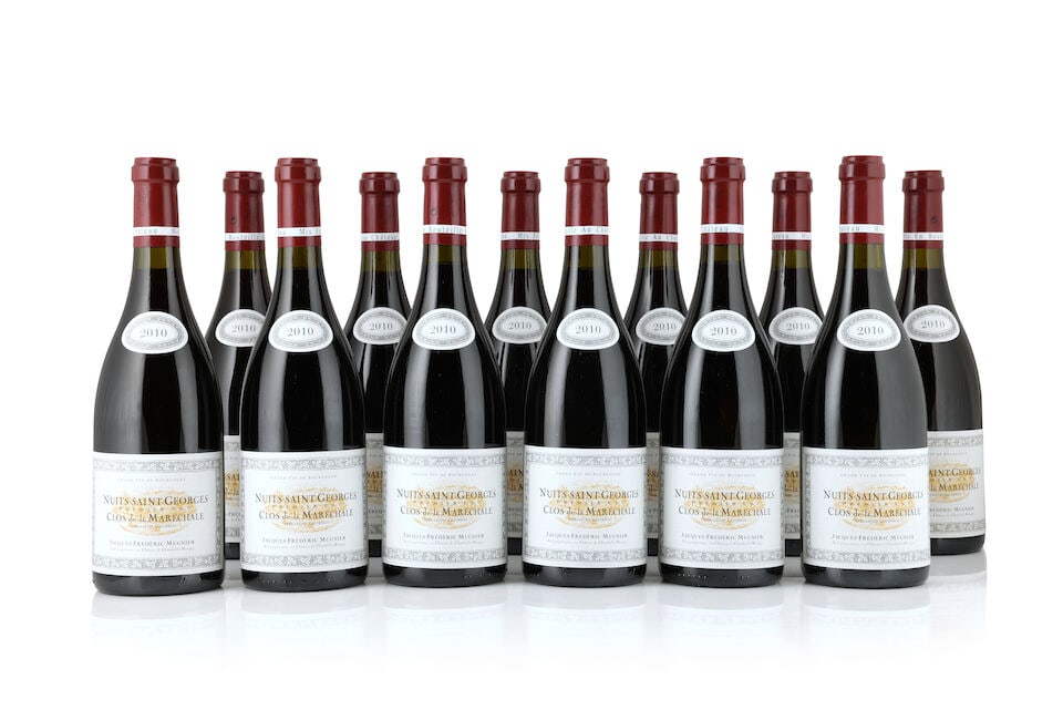 Domaine Jacques-Frédéric Mugnier, Nuits-St-Georges 1er Cru Clos de la Marechale, 2010 ...: Domaine Jacques-Frédéric Mugnier, Nuits-St-Georges 1er Cru Clos de la Marechale, 2010 (24 x 750ml) Region: Côte de Nuits Packaging: 2 x original wooden cases This lot is subject to the
