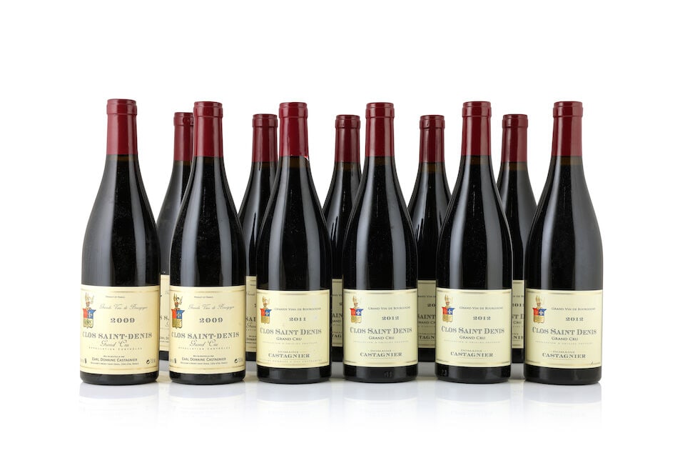Domaine Castagnier, Clos Saint-Denis, 2009 (4 x 750ml) Domaine Castagnier, Clos Saint-Denis, 20...: Domaine Castagnier, Clos Saint-Denis, 2009 (4 x 750ml) Region: Côte de Nuits Label: lightly bin-soiled labels - 2 nicked, 1 creased Domaine Castagnier, Clos Saint-Denis, 2011 (1 x 750ml) Region: