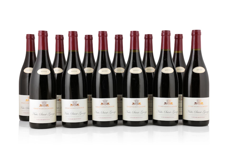 Domaine Chauvenet-Chopin, Nuits-St-Georges Charmottes, 2010 (24 x 750ml): Domaine Chauvenet-Chopin, Nuits-St-Georges Charmottes, 2010 (24 x 750ml) Region: Côte de Nuits This lot is subject to the following lot symbols: Δ Δ VAT at the prevailing rate on Hammer