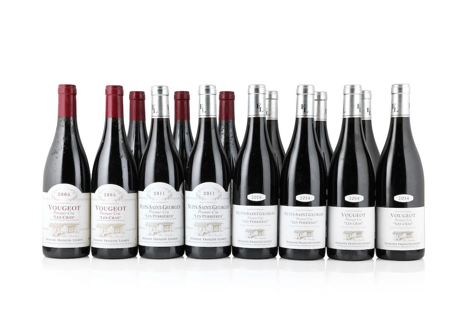 Domaine François Legros, Vougeot 1er Cru Les Cras, 2005 (9 x 750ml) Domaine François ...: Domaine François Legros, Vougeot 1er Cru Les Cras, 2005 (9 x 750ml) Region: Côte de Nuits Label: lightly bin-soiled labels - 2 creased, 1 torn Domaine François Legros, Vougeot 1er Cru L