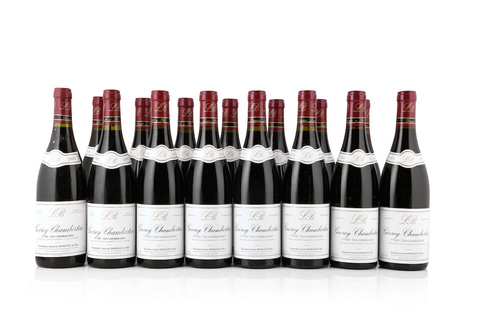 Domaine Lucien Boillot & Fils, Gevrey-Chambertin 1er Cru Les Cherbaudes, 2005 (2 x 750ml) Domai...: Domaine Lucien Boillot & Fils, Gevrey-Chambertin 1er Cru Les Cherbaudes, 2005 (2 x 750ml) Region: Côte de Nuits Label: slightly worn - 1 part-detached Domaine Lucien Boillot & Fils, Gevrey-Chambe