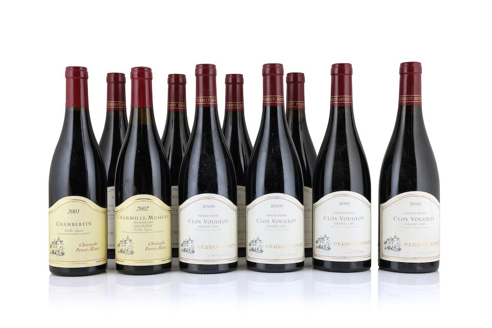 Domaine Perrot-Minot, Chambertin Vieilles Vignes, 2001 (1 x 750ml) Domaine Perrot-Minot, Chambo...: Domaine Perrot-Minot, Chambertin Vieilles Vignes, 2001 (1 x 750ml) Region: Côte de Nuits Label: lightly bin-soiled Domaine Perrot-Minot, Chambolle-Musigny 1er Cru Les Fuées, 2002 (1 x 750ml)