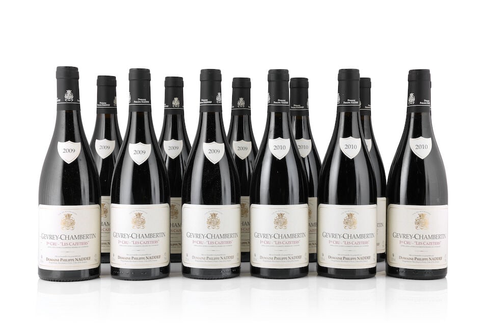 Domaine Phillipe Naddef, Gevrey-Chambertin 1er Cru Les Cazetiers, 2009 (10 x 750ml) Domaine Phi...: Domaine Phillipe Naddef, Gevrey-Chambertin 1er Cru Les Cazetiers, 2009 (10 x 750ml) Region: Côte de Nuits Label: 1 nicked, 1 creased Domaine Phillipe Naddef, Gevrey-Chambertin 1er Cru Les Cazetie