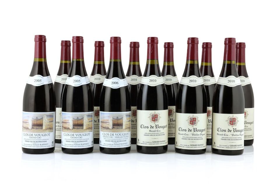 Gérard Raphet, Clos de Vougeot, 2005 (2 x 750ml) Gérard Raphet, Clos de Vougeot Vieil...: Gérard Raphet, Clos de Vougeot, 2005 (2 x 750ml) Region: Côte de Nuits Gérard Raphet, Clos de Vougeot Vieilles Vignes, 2006 (1 x 750ml) Region: Côte de Nuits Gérard Raphet, Cl