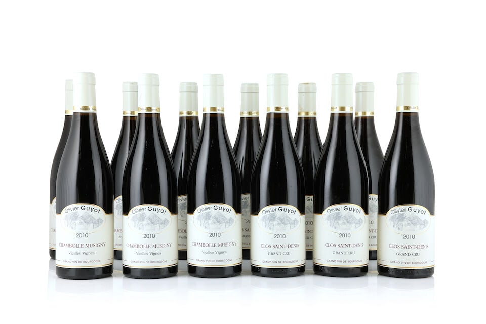 Olivier Guyot, Clos Saint Denis, 2010 (6 x 750ml) Olivier Guyot, Chambolle-Musigny Vieilles Vig...: Olivier Guyot, Clos Saint Denis, 2010 (6 x 750ml) Region: Côte de Nuits Olivier Guyot, Chambolle-Musigny Vieilles Vignes, 2010 (6 x 750ml) Region: Côte de Nuits This lot is subject to the fo