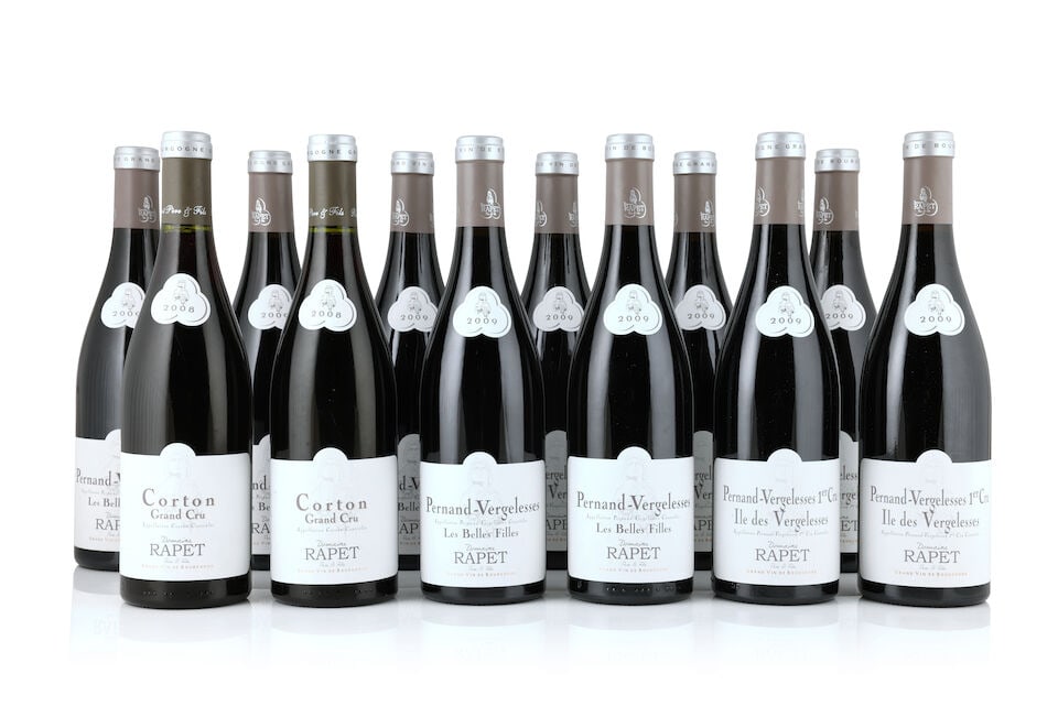 Domaine Rapet Père & Fils, Corton, 2008 (2 x 750ml) Domaine Rapet Père & Fils, Pe: Domaine Rapet Père & Fils, Corton, 2008 (2 x 750ml) Region: Côte de Beaune Label: 1 nicked, 1 marked Domaine Rapet Père & Fils, Pernand-Vergelesses 1er Cru Ile des Vergelesses,