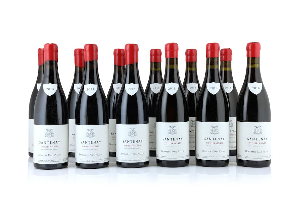 Paul Pillot, Santenay Vieilles Vignes, 2015 (12 x 750ml) Paul Pillot, Santenay Vieilles Vignes,...: Paul Pillot, Santenay Vieilles Vignes, 2015 (12 x 750ml) Region: Côte de Beaune Capsule: 2 damaged wax seals Paul Pillot, Santenay Vieilles Vignes, 2018 (6 x 750ml) Region: Côte de Beaune Pa