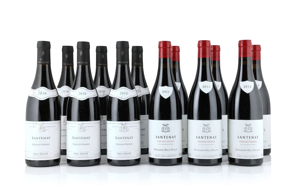 Paul Pillot, Santenay Vieilles Vignes, 2010 (18 x 750ml) Paul Pillot, Santenay Vieilles Vignes,...: Paul Pillot, Santenay Vieilles Vignes, 2010 (18 x 750ml) Region: Côte de Beaune Label: lightly bin-soiled & marked; creased vintage labels Paul Pillot, Santenay Vieilles Vignes, 2011 (1 x 750