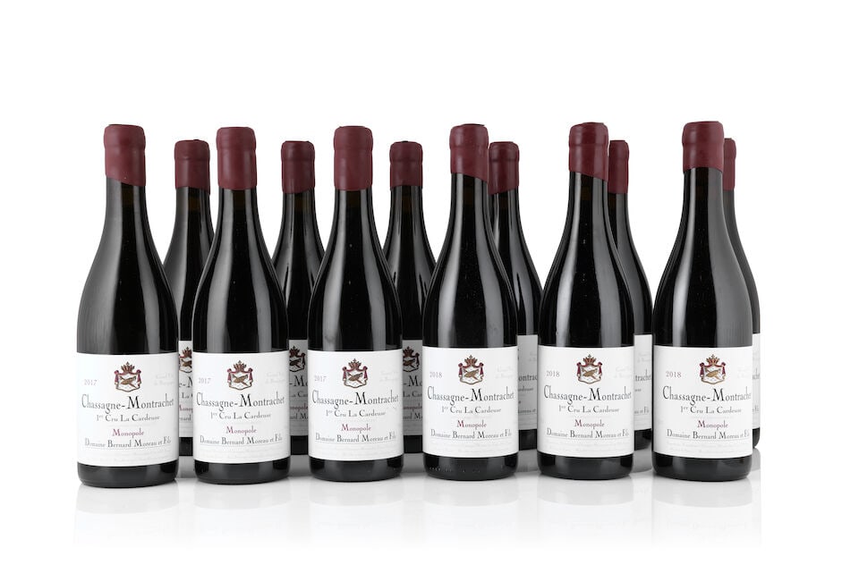 Bernard Moreau et Fils, Chassagne-Montrachet Rouge 1er Cru La Cardeuse, 2017 (6 x 750ml) Bernard...: Bernard Moreau et Fils, Chassagne-Montrachet Rouge 1er Cru La Cardeuse, 2017 (6 x 750ml) Region: Côte de Beaune Label: 1 nicked Packaging: original carton Bernard Moreau et Fils, Chassagne-Montra