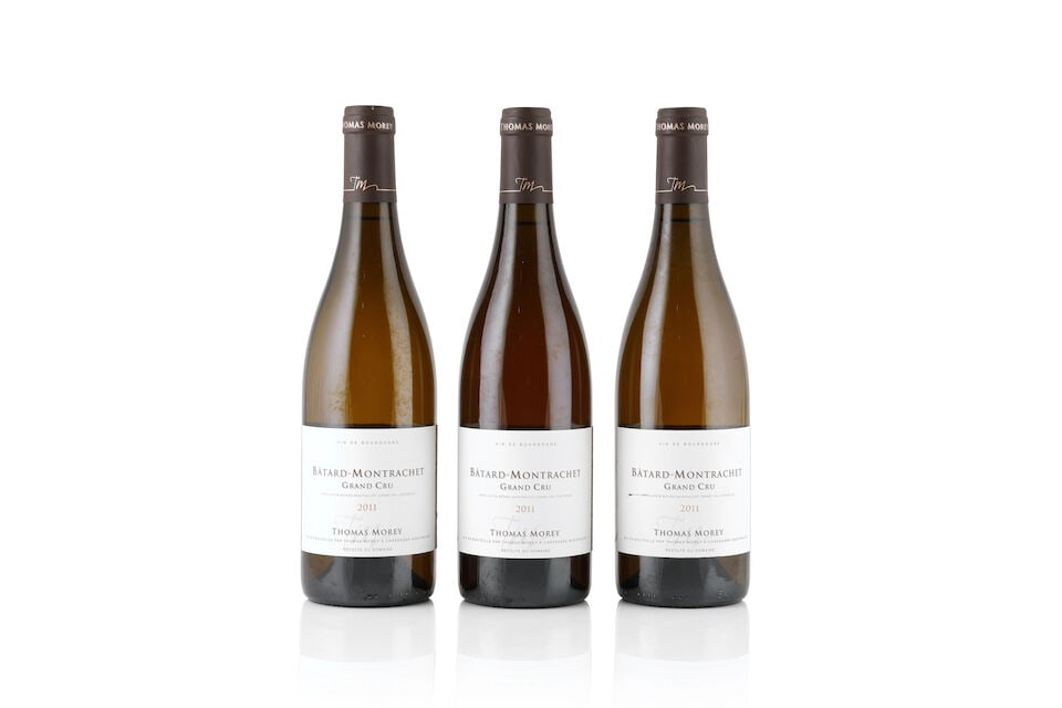 Thomas Morey, Bâtard-Montrachet, 2011 (3 x 750ml): Thomas Morey, Bâtard-Montrachet, 2011 (3 x 750ml) Region: Côte de Beaune Capsule: 1 nicked Label: 2 lightly bin-soiled Notes: 1 slightly deeper colour This lot is subject to the following
