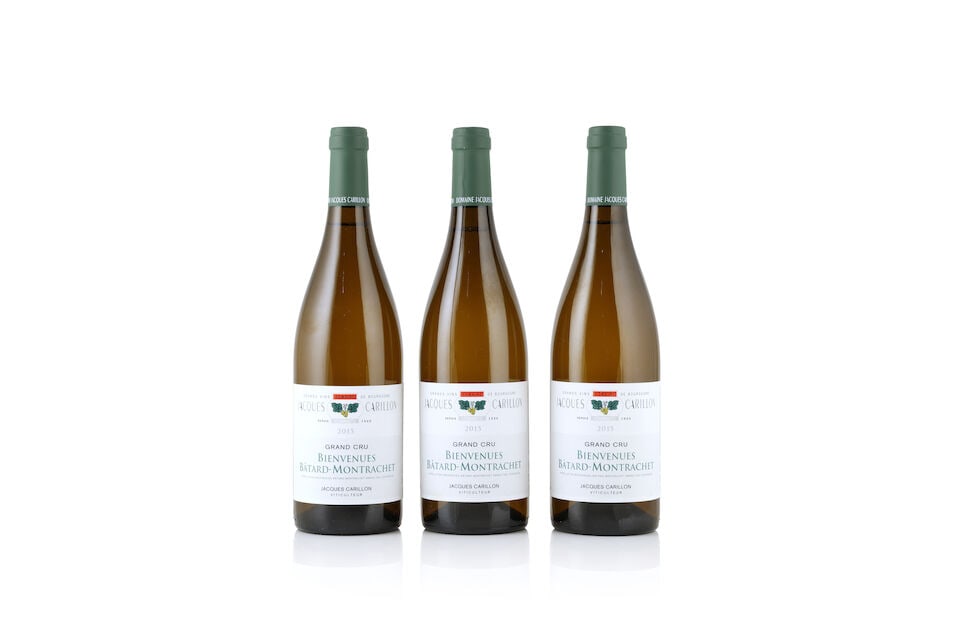 Domaine Jacques Carillon, Bienvenues Bâtard-Montrachet, 2015 (3 x 750ml): Domaine Jacques Carillon, Bienvenues Bâtard-Montrachet, 2015 (3 x 750ml) Region: Côte de Beaune This lot is subject to the following lot symbols: Δ Δ VAT at the prevailing rate on