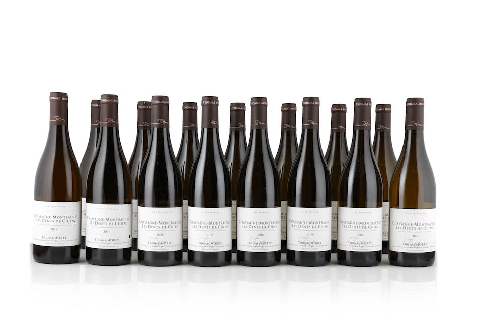 Thomas Morey, Chassagne-Montrachet 1er Cru Les Dents de Chien, 2014 (3 x 750ml) Thomas Morey, C...: Thomas Morey, Chassagne-Montrachet 1er Cru Les Dents de Chien, 2014 (3 x 750ml) Region: Côte de Beaune Label: bin-soiled & badly scuffed Thomas Morey, Chassagne-Montrachet 1er Cru Les Dents d