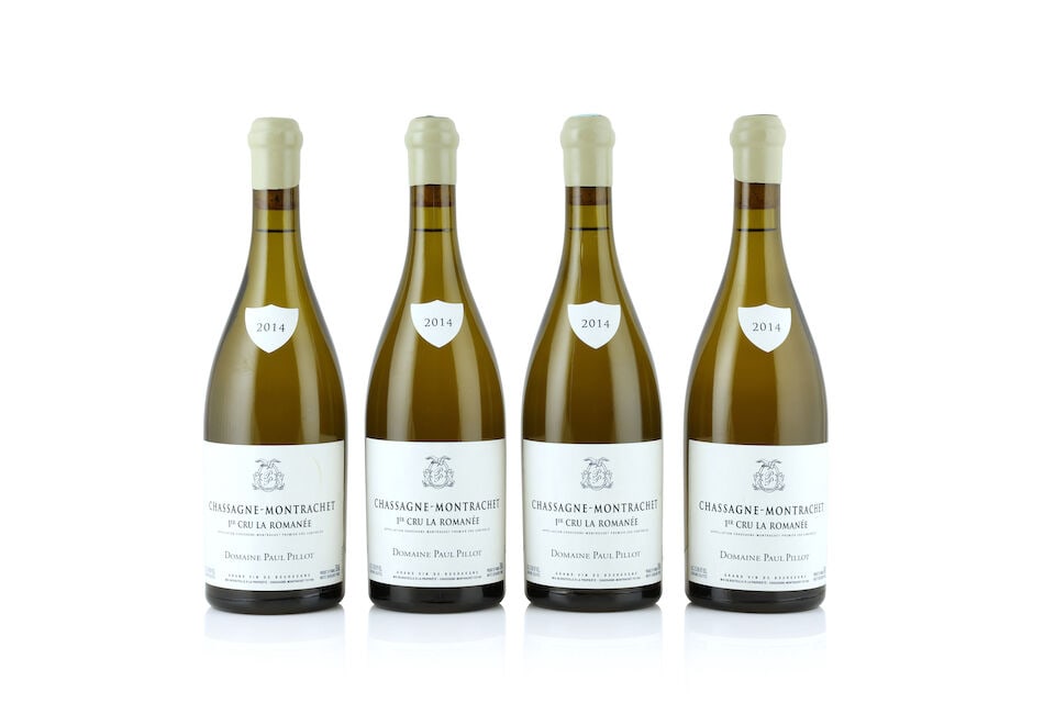Paul Pillot, Chassagne-Montrachet 1er Cru La Romanée, 2014 (4 x 750ml): Paul Pillot, Chassagne-Montrachet 1er Cru La Romanée, 2014 (4 x 750ml) Region: Côte de Beaune This lot is subject to the following lot symbols: Δ Δ VAT at the prevailing rate on Ha