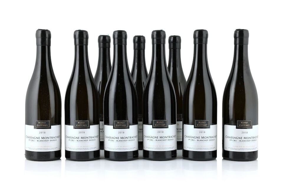 Domaine Morey-Coffinet, Chassagne-Montrachet 1er Cru Blanchot Dessus, 2018 (9 x 750ml): Domaine Morey-Coffinet, Chassagne-Montrachet 1er Cru Blanchot Dessus, 2018 (9 x 750ml) Region: Côte de Beaune Packaging: original carton This lot is subject to the following lot symbols: Δ &