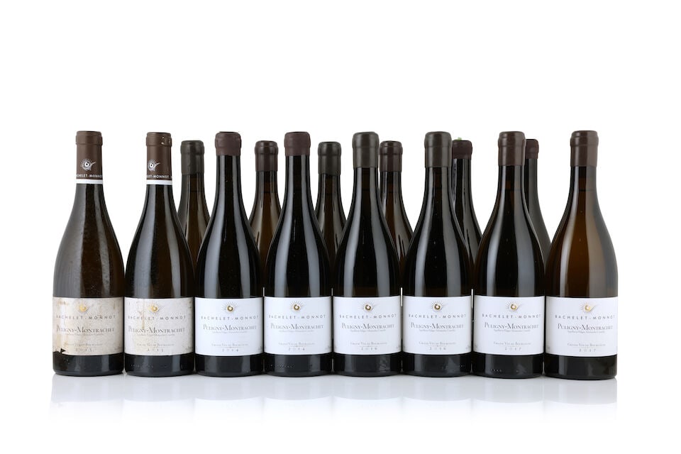 Domaine Bachelet-Monnot, Puligny-Montrachet, 2013 (4 x 750ml) Domaine Bachelet-Monnot, Puligny-...: Domaine Bachelet-Monnot, Puligny-Montrachet, 2013 (4 x 750ml) Region: Côte de Beaune Label: badly bin-soiled, damp-stained - 2 torn & incomplete Domaine Bachelet-Monnot, Puligny-Montrachet, 2