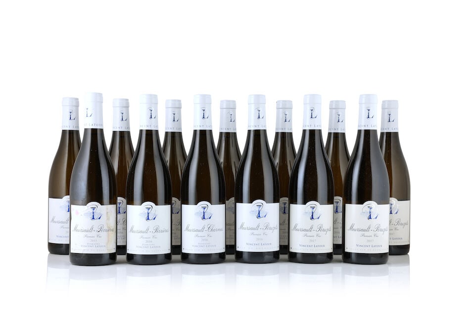 Vincent Latour, Meursault 1er Cru Charmes, 2016 (3 x 750ml) Vincent Latour, Meursault 1er Cru P...: Vincent Latour, Meursault 1er Cru Charmes, 2016 (3 x 750ml) Region: Côte de Beaune Capsule: 1 nicked capsule Vincent Latour, Meursault 1er Cru Perrières, 2013 (1 x 750ml) Region: Côte d