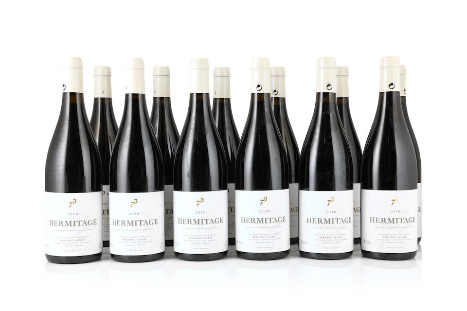 Bernard Faurie, Hermitage 'Cream Capsule', 2010 (12 x 750ml): Bernard Faurie, Hermitage 'Cream Capsule', 2010 (12 x 750ml) Region: Rhône Valley Label: lightly bin-soiled, damp-affected & creased This lot is subject to the following lot symbols: Δ &
