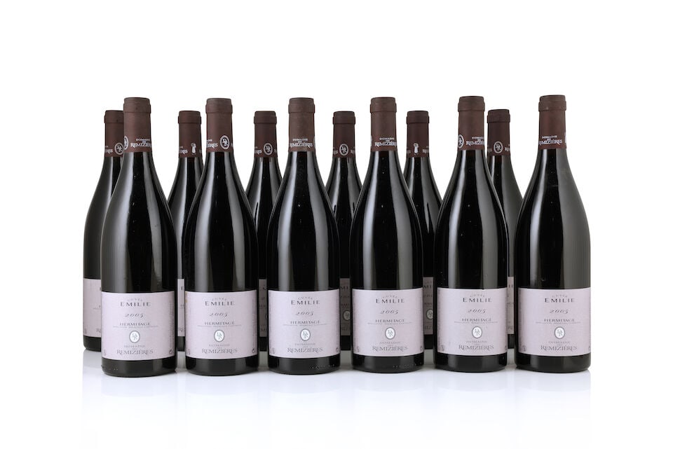 Domaine des Remizières, Hermitage Cuvée Emilie, 2005 (12 x 750ml): Domaine des Remizières, Hermitage Cuvée Emilie, 2005 (12 x 750ml) Region: Rhône Valley Label: lightly bin-soiled - 3 nicked This lot is subject to the following lot symbols: