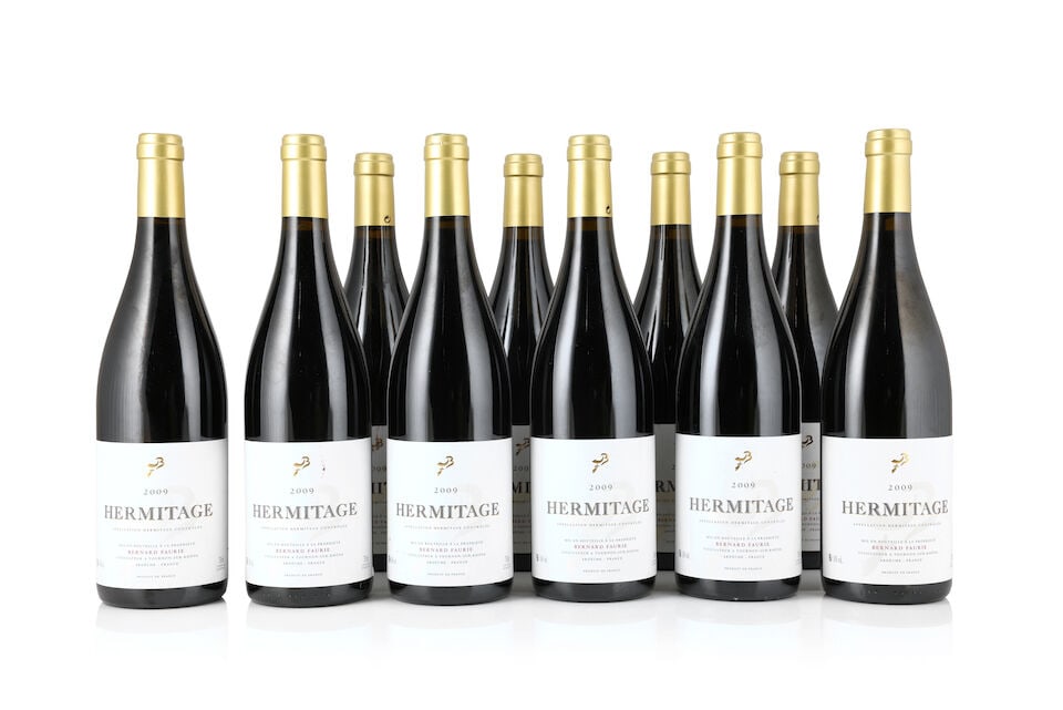 Bernard Faurie, Hermitage 'Gold Capsule', 2009 (10 x 750ml): Bernard Faurie, Hermitage 'Gold Capsule', 2009 (10 x 750ml) Region: Rhône Valley Label: 4 bin-soiled, 3 nicked This lot is subject to the following lot symbols: Δ Δ VAT at the prevailin
