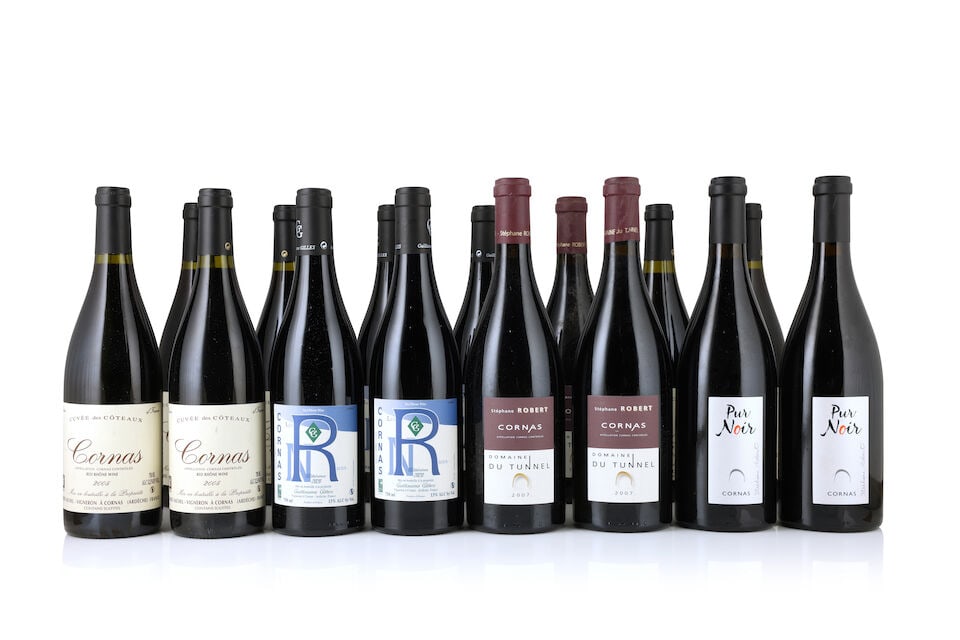 Robert Michel, Cornas Cuvée des Côteaux, 2005 (6 x 750ml) Domaine du Tunnel, Cornas Pu...: Robert Michel, Cornas Cuvée des Côteaux, 2005 (6 x 750ml) Region: Rhône Valley Domaine du Tunnel, Cornas Pur Noir, 2006 (2 x 750ml) Region: Rhône Valley Label: lightly