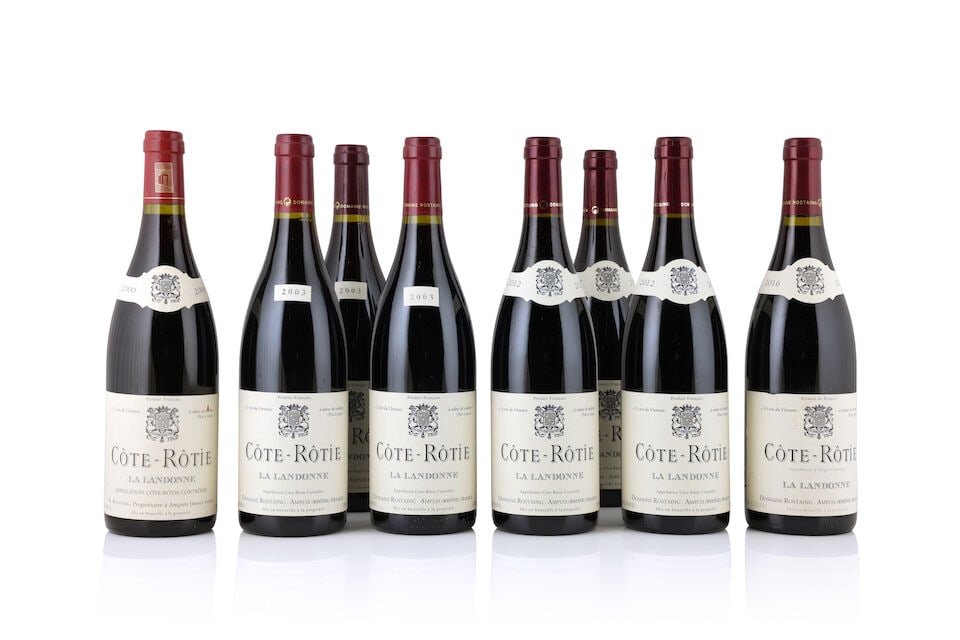 René Rostaing, Côte-Rotie La Landonne, 2000 (1 x 750ml) René Rostaing, Côte...: René Rostaing, Côte-Rotie La Landonne, 2000 (1 x 750ml) Region: Rhône Valley Label: lightly bin-soiled & marked René Rostaing, Côte-Rotie La Landonne, 2003 (3 x 750ml) Reg