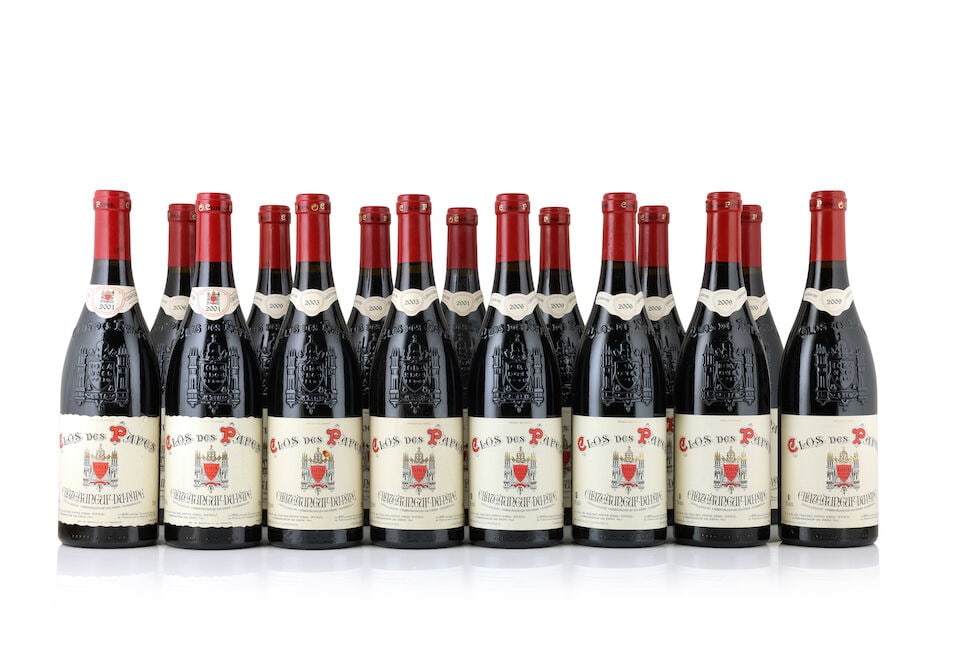 Clos des Papes, Châteauneuf-du-Pape, 2001 (5 x 750ml) Clos des Papes, Châteauneuf-du-...: Clos des Papes, Châteauneuf-du-Pape, 2001 (5 x 750ml) Region: Rhône Valley Label: bin-soiled & nicked Clos des Papes, Châteauneuf-du-Pape, 2005 (3 x 750ml) Region: Rhône Valley