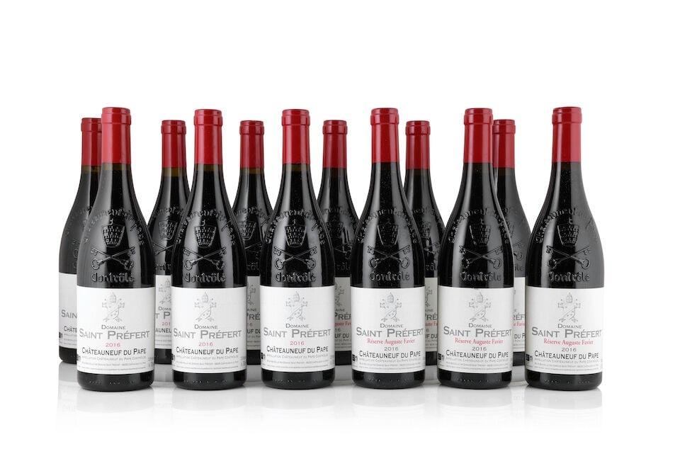 Domaine Saint Préfert, Châteauneuf-du-Pape Reserve Auguste Favier, 2016 (12 x 750ml) ...: Domaine Saint Préfert, Châteauneuf-du-Pape Reserve Auguste Favier, 2016 (12 x 750ml) Region: Rhône Valley Packaging: 2 x original cartons Domaine Saint Préfert, Châteauneuf-du